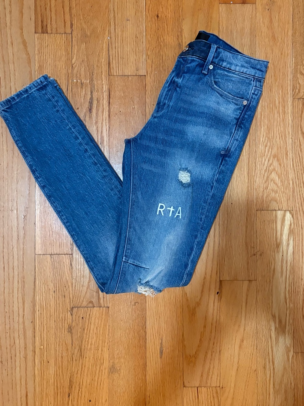 RTA Clayton Ripped Jeans Medium Blue